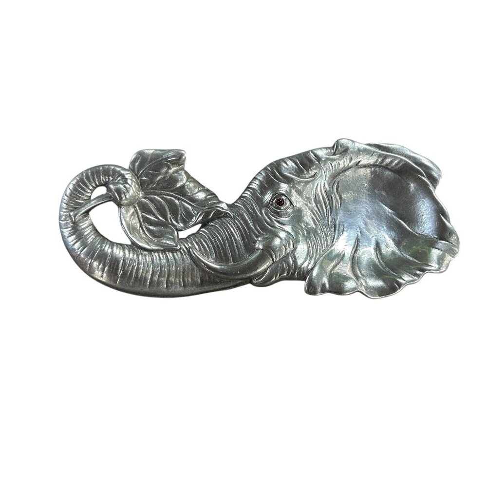 Arthur Court Elephant Aluminum Spoon Holder Vintage 1993